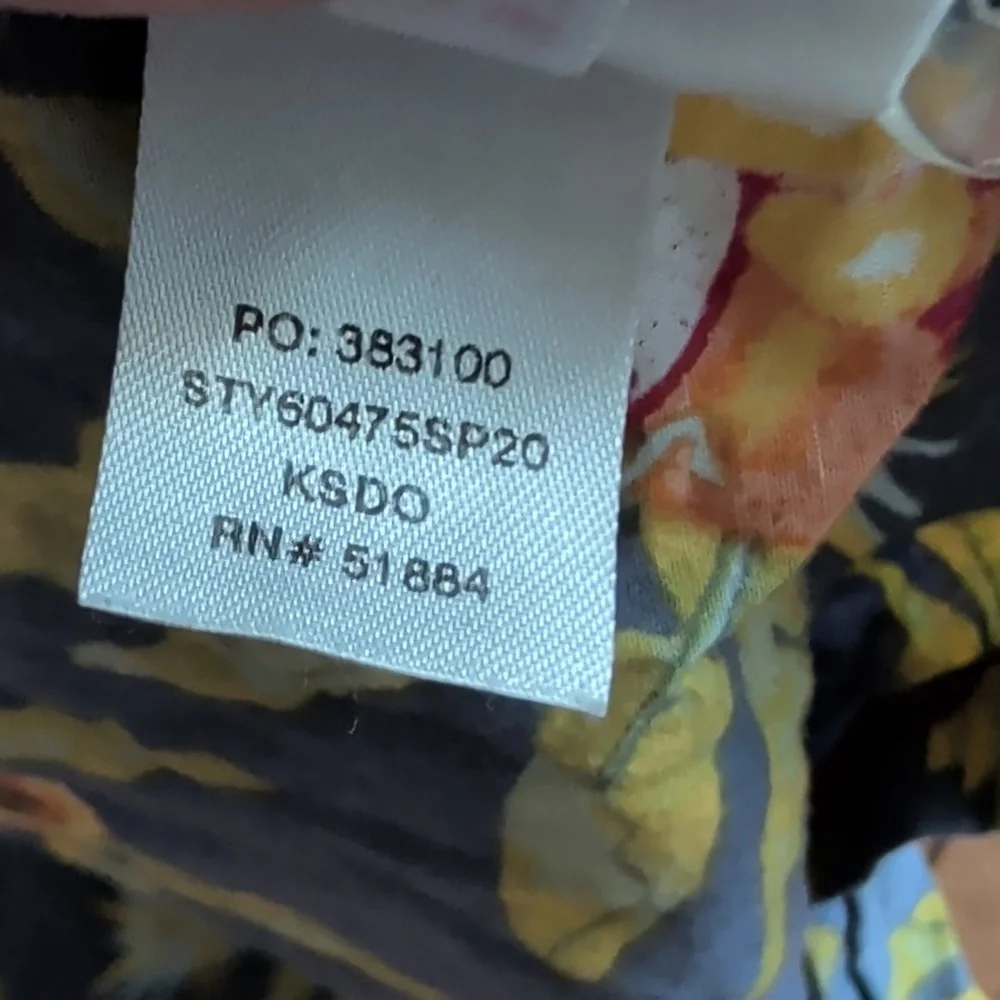 Patagonia Pataloha Floral Sundress with Yellow and Orange Flowers Fruits